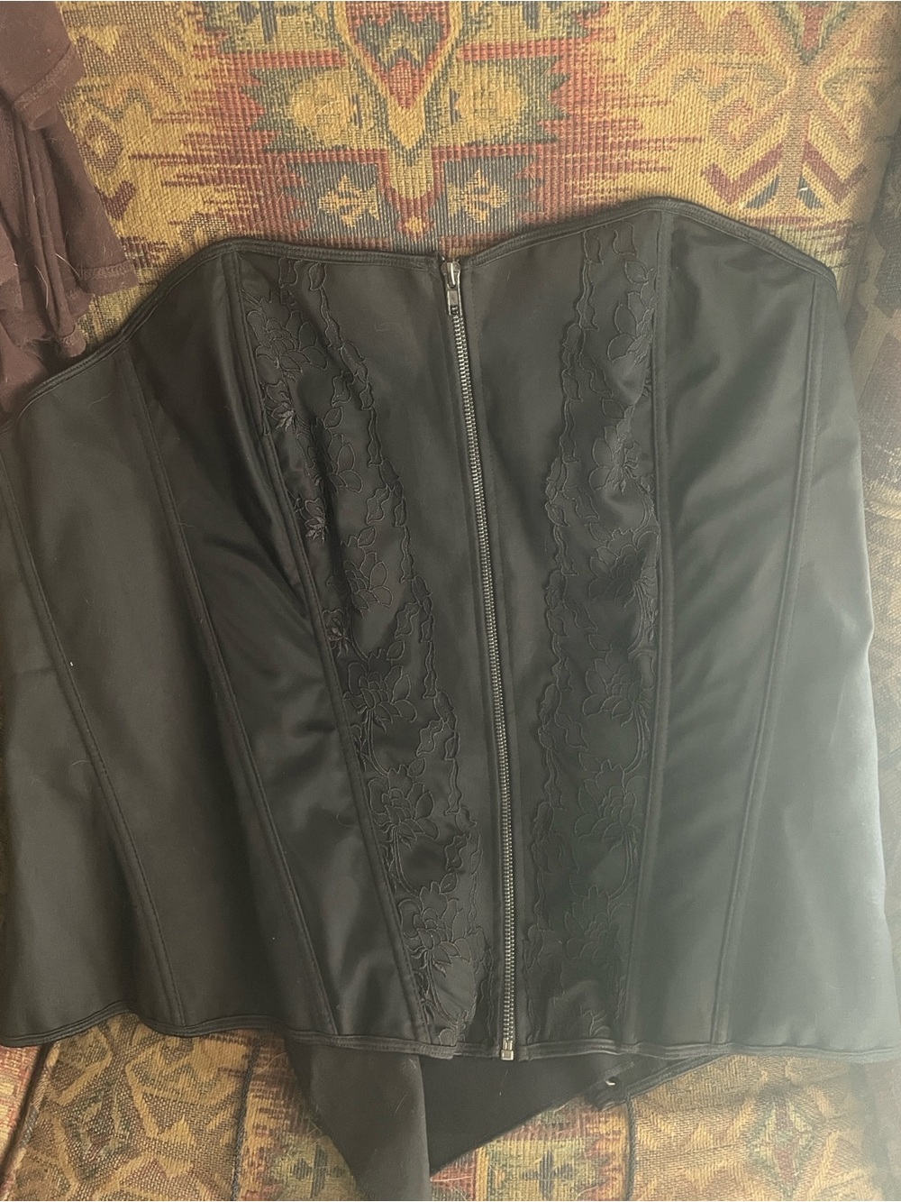 Torrid NWT Black Embroidered Bustier Corset Top Size 4 / 4X